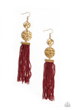 Paparazzi Lotus Gardens - Red ♥ Earrings