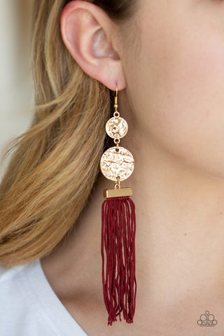 Paparazzi Lotus Gardens - Red ♥ Earrings