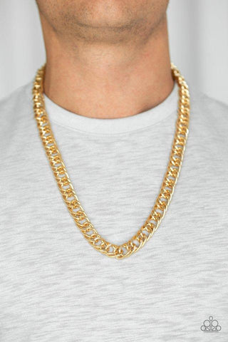 Paparazzi Omega - Gold ♥ Mens Necklace