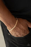 Paparazzi Last Lap - Gold ♥ Mens Bracelet