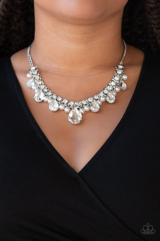 Paparazzi Knockout Queen - White ♥ Necklace