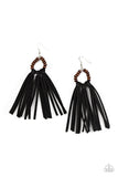 Paparazzi Easy To PerSUEDE - Black ♥ Earrings