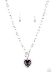 Paparazzi Check Your Heart Rate - Purple ♥ Necklace