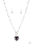 Paparazzi Check Your Heart Rate - Purple ♥ Necklace