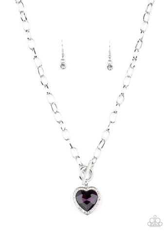 Paparazzi Check Your Heart Rate - Purple ♥ Necklace