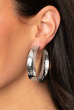 Fearlessly Flared - Silver Earrings - Paparazzi