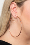 Paparazzi Earring - Diamondback Diva - Copper