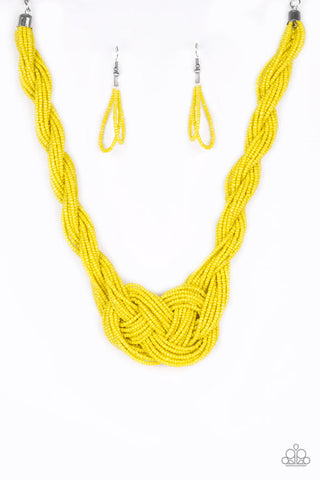 Paparazzi ♥ A Standing Ovation - Yellow Necklace