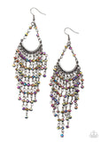 Paparazzi Metro Confetti - Multi Oil Spill Life of the Party Exclusive Earrings