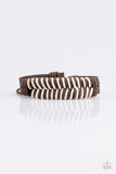 Mountain Expedition Brown  and White Cording Urban Bracelet Unisex